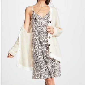 ATM Leopard Slip Dress, Size S/P